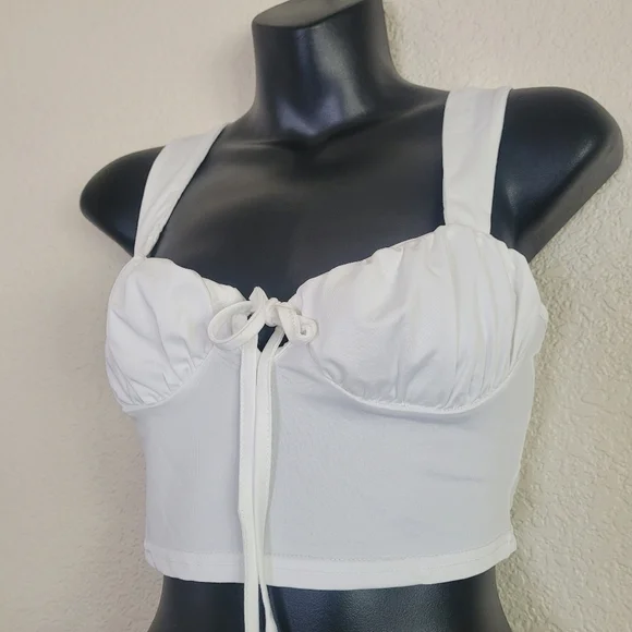 Zaful NWT White Crop Top size 4 - Picture 3 of 7